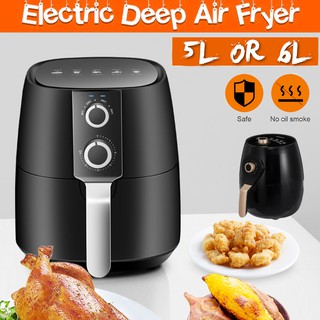 restaurant 1350W 5L/6L Health Fryer Cooker Smart Touch LCD Airfryer Pizza Oil free Air Fryer Multi f