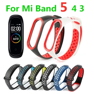 Xiaomi Mi Band 5 Mi band 4 Mi Band 3 Silicone strap Double Color Wristband Mi Band 4 Replacement Band