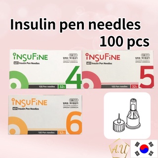 [INSULIN NEEDLE] Insulin needles 100pcs 32G insulin needle 4mm 5mm 6mm shipping from korea insulin needle for pen diabetes care healthcare diabetic diabetes health pack