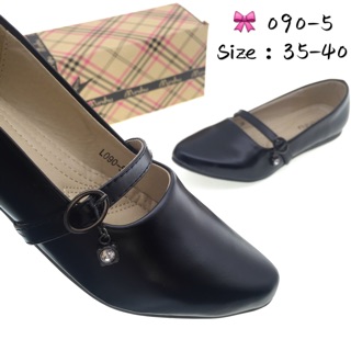 School shoes 090-5 Women's fashion Black shoes Flats shoes