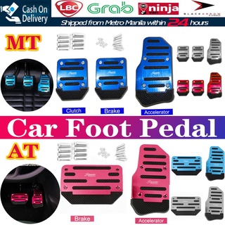 AT/AMT Universal Aluminium Alloy Foot Treadle Brake Cover Pad Car Foot Pedal