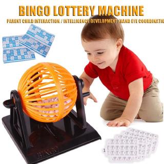 Large Traditional Bingo Game Family Lottery Game Revolving Ball Dispenser Machine Balls Cards