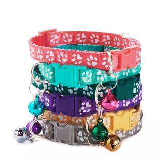 Collar Dog Paw Collar With Bell Safety Buckle Neck for Dog and Cat Puppy Accessories