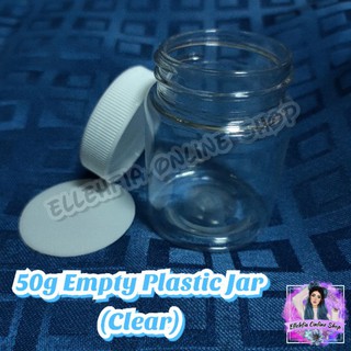 10PCS / 50PCS 50g Empty Plastic Jar (Clear) / foam sheet