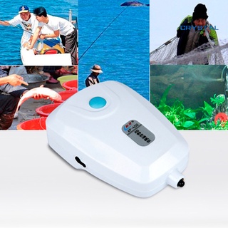 Cr Single/Double Outlet AC DC Use USB Aquarium Fish Tank Fishing Air Oxygen Pump