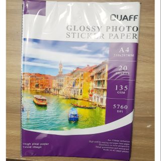 A4 Quaff Glossy Photo Sticker Paper Waterproof