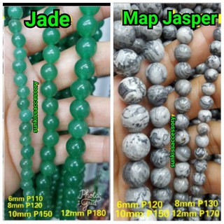 Map jasper/ jade green ( semi precious )