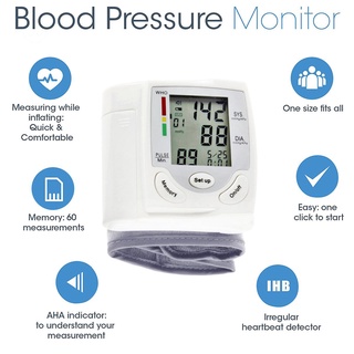 Digital Blood Pressure Monitor Home Care Automatic Wrist Blood Pressure Monitor