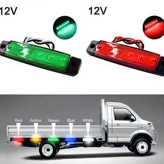 12V/24V 6LED Side Light Truck Trailer Car Lorry Front Marker Indicators Lights Lamp Indicators Signal Light