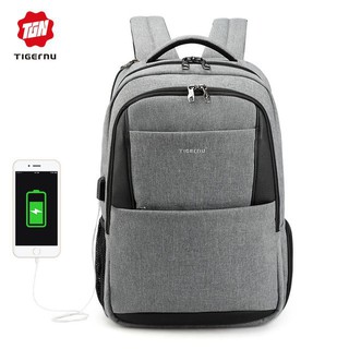 TIGERNU Anti-theft Waterproof Laptop Backpack for 12"-15.6" Laptop with USB Port