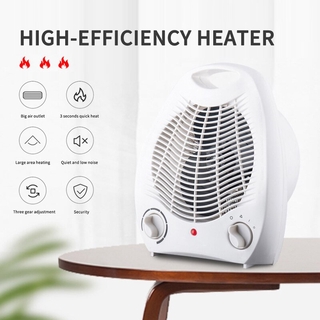 Electric Fan Room Heater 800W/1500W Portable Electric Space Heater Mini 3 Heating Settings Air Heati