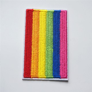 Embroidery LGBT Rainbow Flag Patch Sew Iron On Patches Badges Bag Hat Jeans Jackets Fabric Applique (3)