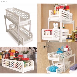 ✗✓ENC Portable 2-Tier Basket Drawers For Kitchen And Bathroom