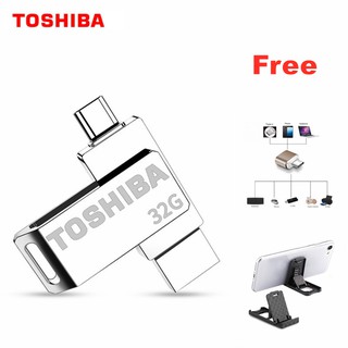 COD TOSHIBA Flash Drives Metal USB 128GB 32GB OTG Flash disk