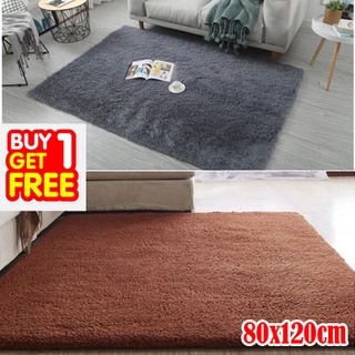 Buy 1 take 1 (GREY/Brown) 80x120cm carpet living room bedroom Indoor modern carpetautomatic umbrella