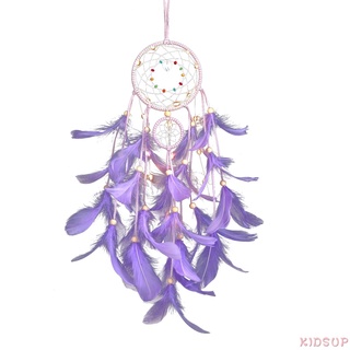 KIDSUP-Decorative Pendants, Indoor Feathers Beads Dreamcatcher Hanging Artware for Bedroom Living Room