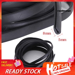 QCWS☤6M Black Moulding Trim Strip Car Door Scratch Protector Edge Rubber Guard Cover
