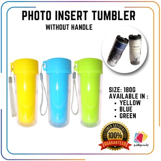 Photo Insert Tumblers / Portable Advertising Cup (YELLOW, BLUE, GREEN) High Quality