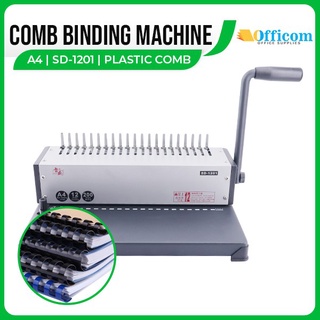 Ready Stock/☏Officom Comb Binding Machine A4 (SD-1201) Ring Binding Machine Bookbinding DIY Crafts