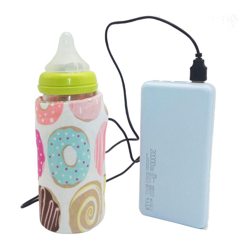 ❤ Insulated Bag Bottle Heater Stroller USB Milk Water Warmer