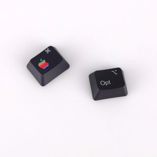 2Pcs/ Replace Cmd Opt Keycaps Profile PBT Sublimation Keycap For Mechanical Keyboard (9)