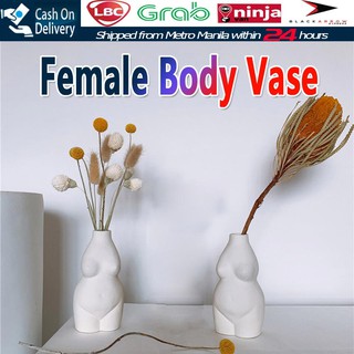 Female Body Art Ceramic Home Tabletop Decoration Plants Flower Pot Vase Planter Nude Sculpture Decor