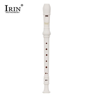 IRIN ABS Descant Recorder 8 Hole Baroque Style with Finger Rest and Carrying Bag Classroom Wind Musi