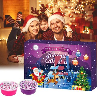 Ready Stock/◊24pcs/set Slime Advent Calendar 2020 Christmas Countdown Toys Christmas Decor Theme for
