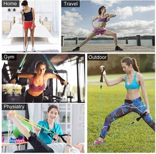 【Local】11Pcs/Set Latex Resistance Bands Crossfit Training Exercise Yoga Tubes Pull Bands (8)