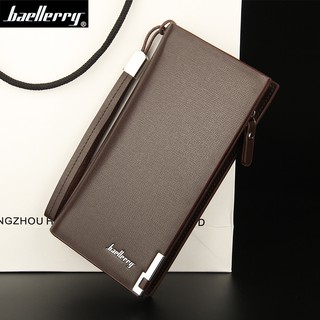 ❂▪Men s long coin purse large-capacity handbag fashion zipper mobile phone bag men s wallet trend (2)