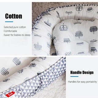 ❈Bed for baby Boys Girls Portable Travel Bed Baby Nest Newborn Infant Outdoor Cotton Crib Bumper gif (3)