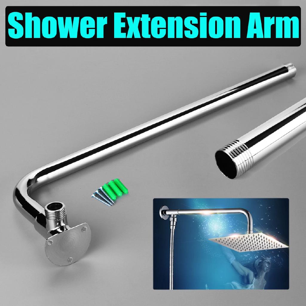 475mm Long Bathroom Chrome Wall Mounted Rain Shower Head (1)