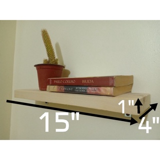 FREE BRACKET 15" Wooden Hanging Shelf