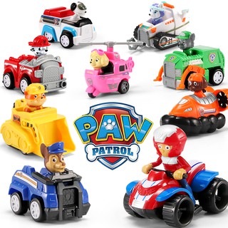 Paw Patrol Dogs Cars Toys Set With Pull-Back Function Vehicle Set Toy Gift for Kids