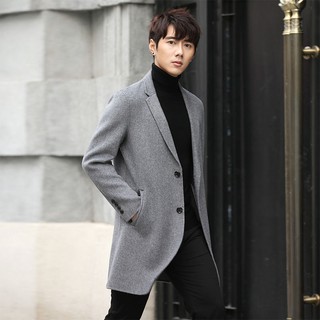 ❖▨Double-sided woolen coat men s mid-length wool coat winter suit collar woolen trench coat cashmere