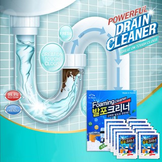 Foaming Cleaner 25g* 4p Clean Drain Remove hair in Drain Toilet Bathroom Easy