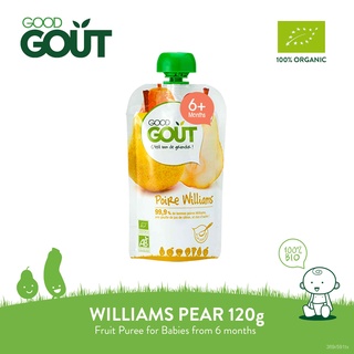 GOOD GOUT Williams Pear 120g Organic Fruit Puree for Babies 4 months+