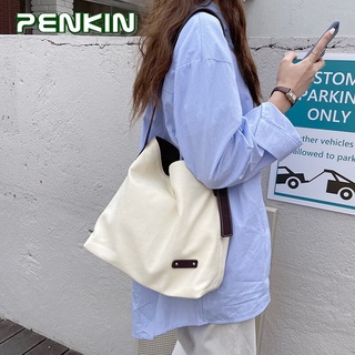 Penkin Women Shoulder Bag Canvas Sling Bag Cross Body Bag Student Tote Bag With Mini Pouch 5pFi