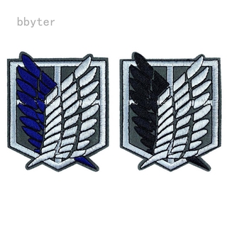 Bbyter Cartoon Anime Attack On Titan Patch Iron on Embroidered Sewing Badge for Clothes Embroidery Velcro Patches (1)