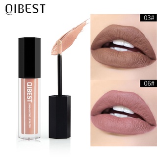 QIBEST Liquid Lipstick Lips Makeup Matte Lipgloss Pigment Waterproof Lip Gloss Lipstick Lip Tint
