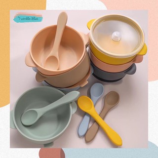 Silicone Bowl with Suction Base and Spoon