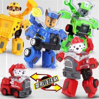 [READY STOCK] 4Styles Transformer Robot Cars Toys With Pull-Back Function Vehicle Toy Gift Chase Rubble Rocky (1)