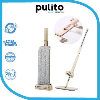 PULITO Floor Mop Without Bucket Smart Design Easy Squeezing Lazy Flat Mop Wet & Dry Squeeze Dust Mop