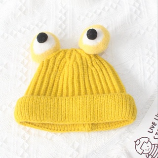 Frog Cute Baby Hat Winter Warm Ear Protection Head Knitted Hat evondor