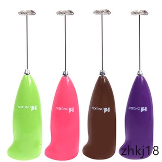 【ZHKJ】Mini Hand Mixer Electric Milk Frother Whisk Coffee Mixer Stainless Juice Blender Frother Hand Drill Blender