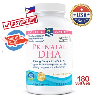 Nordic Naturals Prenatal DHA, Omega 3 & Vitamin D3 + EPA with Fish Oil, Supports Brain Development i