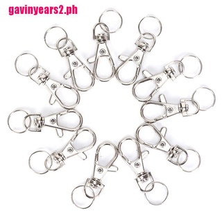 [GAV2]10PC Silver Swivel Trigger Clips Snap Lobster Clasp Hook Bag Key Ring Hooks Gift