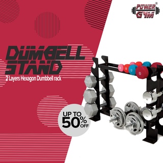 Hex Dumbbell Stand 2 Layers Hexagon Dumbbell Rack Two Layers Dumbbell Storage (COMPACT)