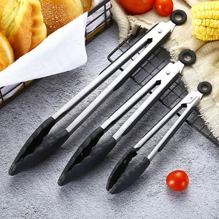BBQ Kitchen Tongs Lock Design Stainless steel Food Tongs