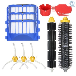 T Pack of 10 Replacement Accessories Kit for iRobot Roomba 600 Series 690 691 694 650 651 664 615 601 630 Vacuum Cleaner-- Bristle Brush + Flexible Brush + Side Brushes + Filter + Cleaning Tool